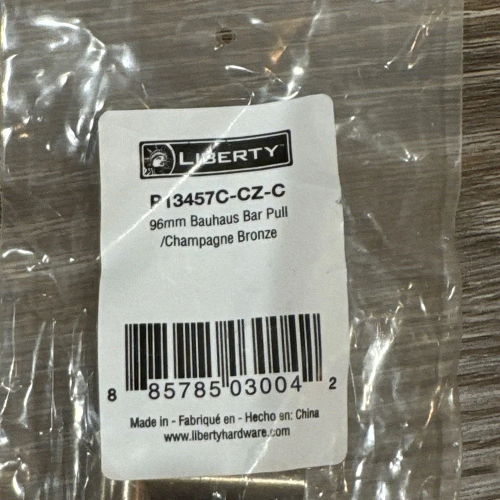 Liberty 96mm Bauhaus Bar Pull Champagne‎ Bronze P13457C-CZ-C